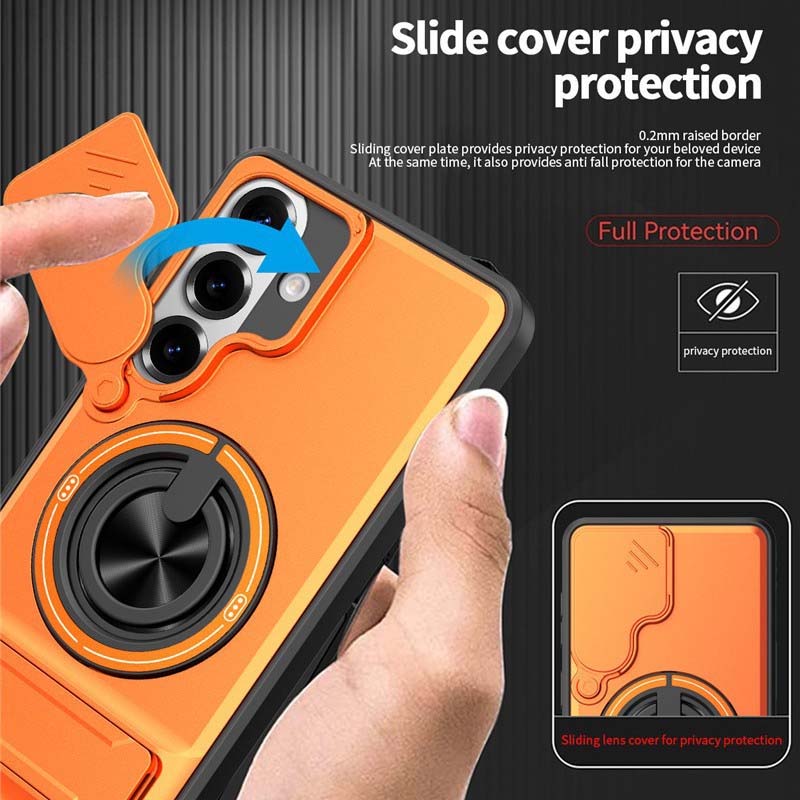 📱 LIMITED-TIME 50% OFF! ✨ Samsung Phone Case – Sliding Camera Cover, Rotatable Ring, Magnetic Mount 🔄