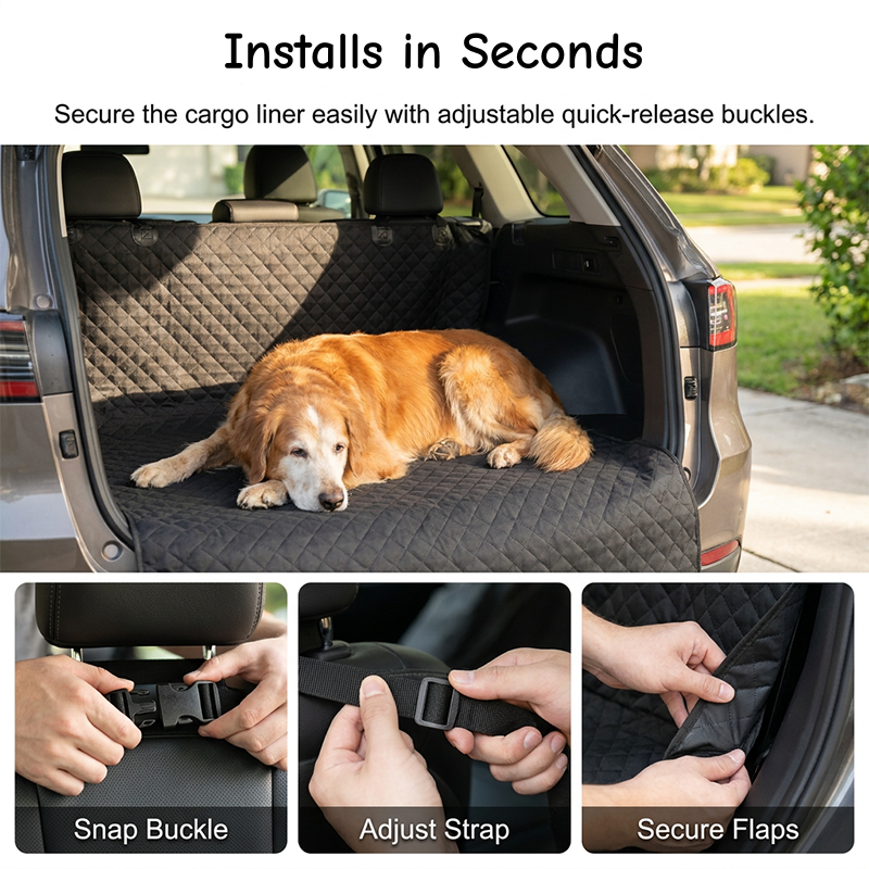 🚗40% OFF NOW!⏰Car Boot Liner Waterproof Pet Travel Mat – Non-slip & easy to clean – Protects trunk from dirt, spills & fur – perfect for dogs or outdoor gear 🐕