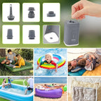 🏕️ Rechargeable Camping Air Pump – LED Light, Fast Inflation, Compact – Cash on Delivery 🔋