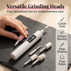 💅Professional Electric Nail Polisher – Smooths thick nails, 99-speed display. Multiple heads for shaping & buffing. 💎