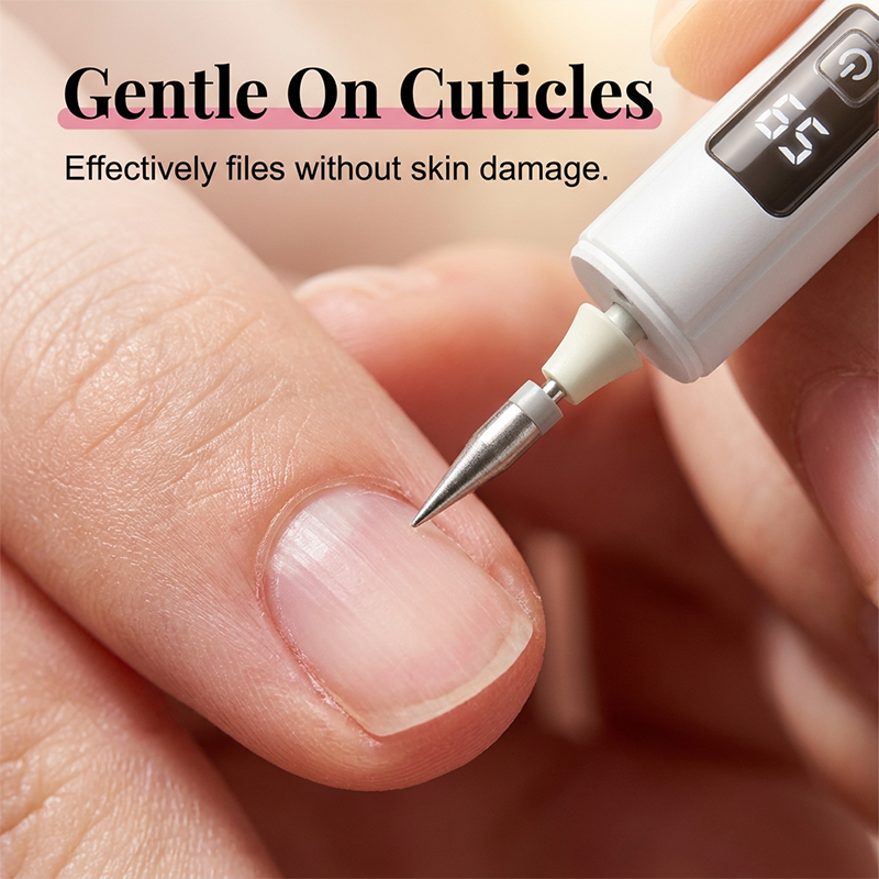 💅Professional Electric Nail Polisher – Smooths thick nails, 99-speed display. Multiple heads for shaping & buffing. 💎