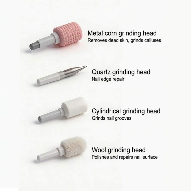 💅Professional Electric Nail Polisher – Smooths thick nails, 99-speed display. Multiple heads for shaping & buffing. 💎