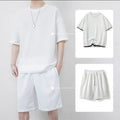 🎉 LIMITED TIME 50% OFF! 👕 Men's Waffle Knit T-Shirt & Shorts Set – Cooling Sensation Fabric & Relaxed Fit Design 💙
