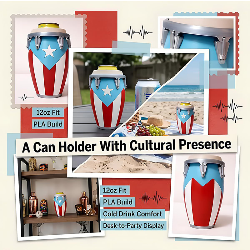 Cultural Heritage Conga Can Insulator & Holder