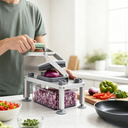 Multifunctional 9-Blade Food Chopper with Storage Container