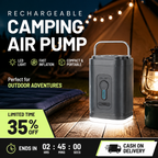 🏕️ Rechargeable Camping Air Pump – LED Light, Fast Inflation, Compact – Cash on Delivery 🔋